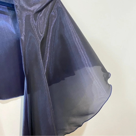 Formal Navy Blue Cover Up Wrap Laura Petites - Picture 6 of 7